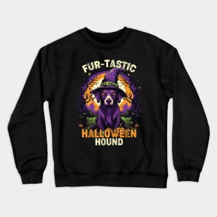 Waggin' & Witchin' Dog on Halloween Crewneck Sweatshirt